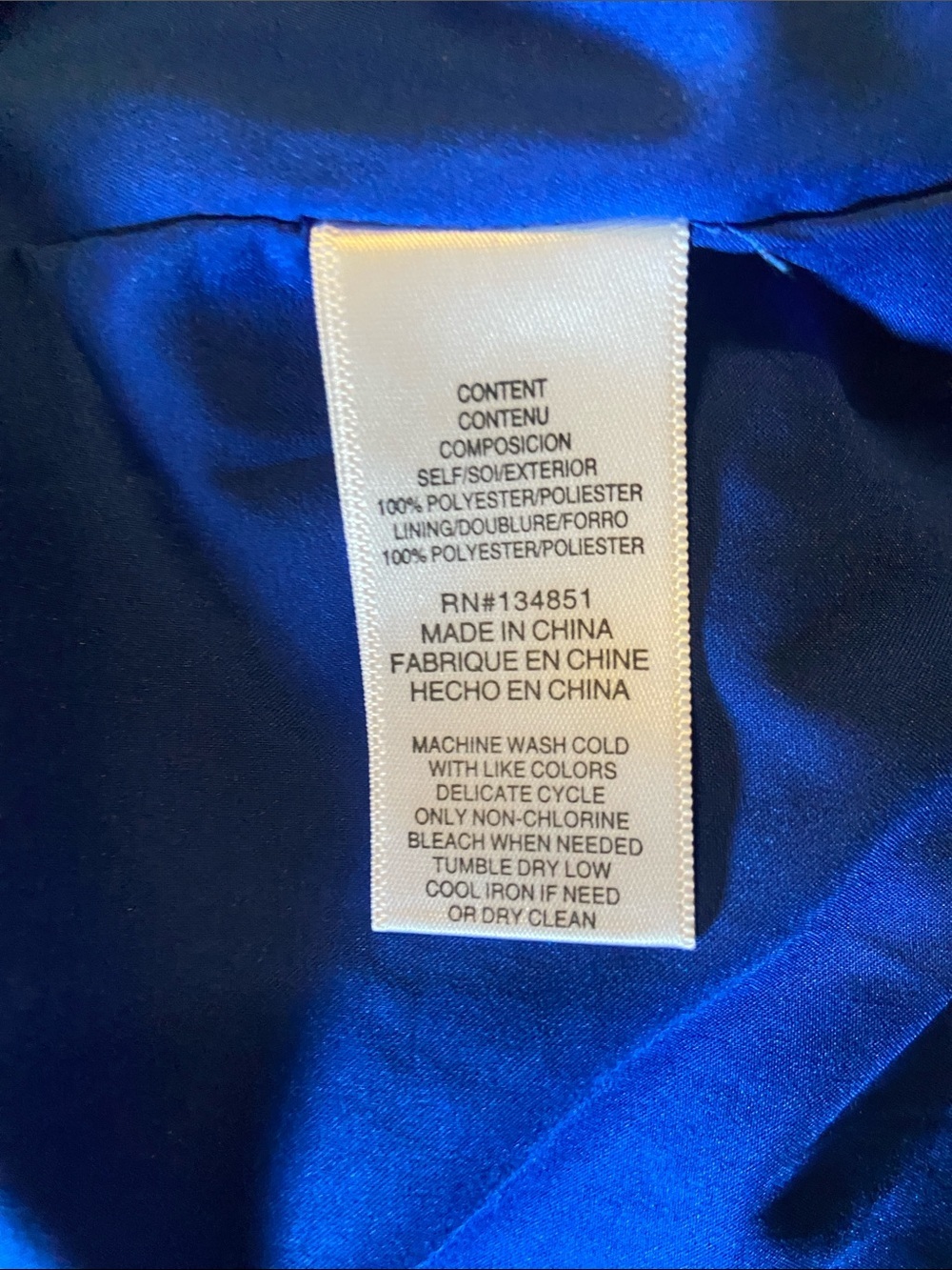 Charles Henry Royal Blue Floral Dress - Picture 7 of 7